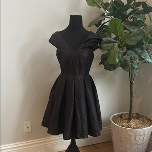 Jessica Simpson Black Pleated One Shoulder Dress